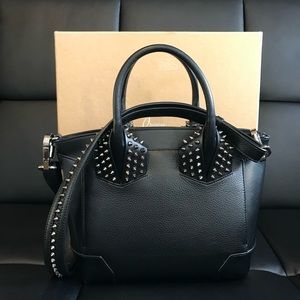 Louboutin Small Eloise Black Leather Studded Bag